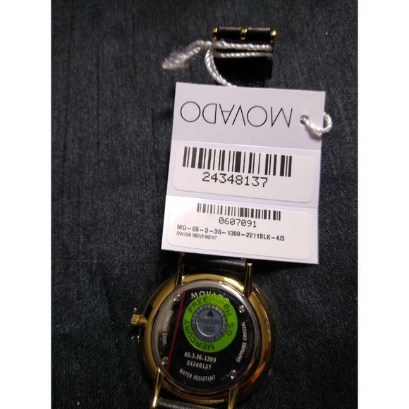 Authentic Movado Ultra-Slim Black Dial Ladies Watch - Picture 6 of 8